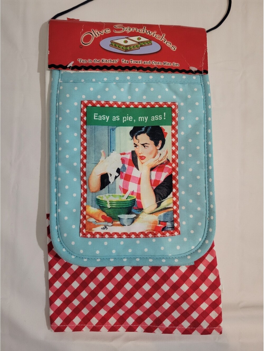 Olive Sandwiches Funny Oven Mitts Fun Cute Oven Mitt Set Retro Baking Kit